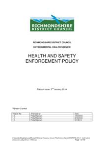 Microsoft Word - H D 2 - health safety enforcement policy 2012 v1 2 RDC