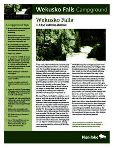 Wekusko Falls Campground Wekusko Falls Provincial Park Campground Tips  Wekusko Falls