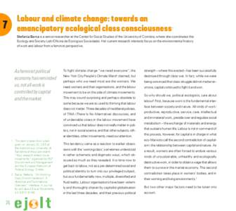7  Labour and climate change: towards an emancipatory ecological class consciousness  1