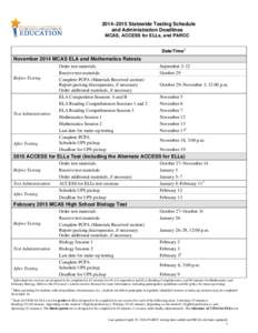 Microsoft Word[removed]MCAS Schedule Dates