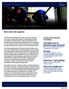 Climate change / C40 / Environment / Politics of the United States / Climate change mitigation / Greenhouse gas emissions by the United States / Climate change policy / Large Cities Climate Leadership Group / Clinton Foundation