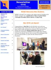 Dec[removed]IDDE Newsletter