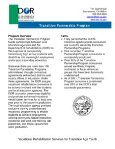 Florida Division of Vocational Rehabilitation / Post Secondary Transition For High School Students with Disabilities / Alternative education / Vocational education / Education in the United States