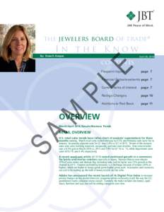 the jewelers board of trade®  In the Know By: Dione D. Kenyon  April 29, 2016