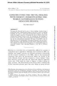 Human rights in Rwanda / Rwandan Defence Forces / Pasteur Bizimungu / Kigali / Paul Kagame / Rwandan Civil War / Rwanda / Rwandan Genocide / Africa