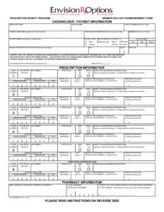 PRESCRIPTION BENEFIT PROGRAM  MEMBER SELF-PAY REIMBURSEMENT FORM CARDHOLDER - PATIENT INFORMATION EMPLOYER NAME