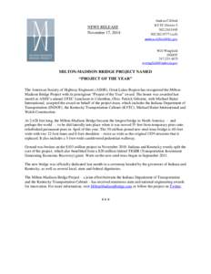 NEWS RELEASE November 17, 2014 Andrea Clifford KYTC District[removed]