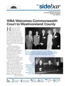 sidebar  the THE NEWSLETTER OF THE WESTMORELAND BAR ASSOCIATION