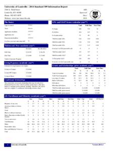 University of Louisville[removed]Standard 509 Information Report[removed][removed]