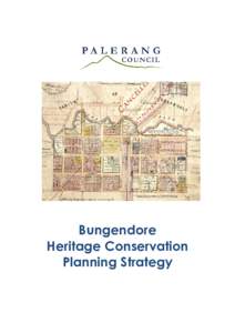 Bungendore Heritage Conservation Planning Strategy 1