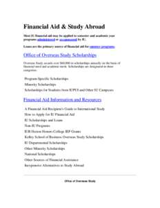 Financial Aid & Study Abroad