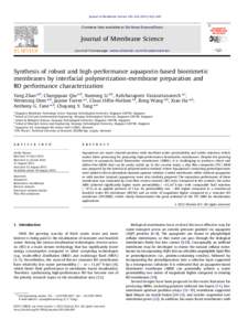 Synthesizing Robust and High-performance Aquaporin based Biomimetic Membrane by Interfacial Polymerization - Membrane Preparation and RO Performance Characterization