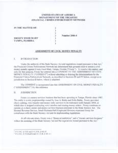 Business / Crime / Bank Secrecy Act / Money laundering / Currency transaction report / Financial Crimes Enforcement Network / Bank secrecy / Financial crimes / USA PATRIOT Act /  Title III / Tax evasion / Finance / Financial regulation