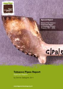 Special Report Study of the Tobacco Pipes from Biggar Archaeology Group’s Projects 1981 – 2010
