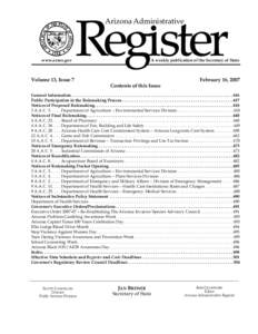 Arizona Administrative  www.azsos.gov Volume 13, Issue 7