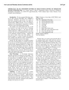 Mössbauer spectroscopy / Spacecraft / Spaceflight / MIMOS II / Basalt / Doublet / Spectrum / Scientific method / Spectroscopy / Mars Exploration Rover