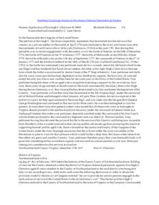 Southern Campaign American Revolution Pension Statements & Rosters Pension Application of Rawleigh C. Christian W18892 Transcribed and annotated by C. Leon Harris Elizabeth Christian