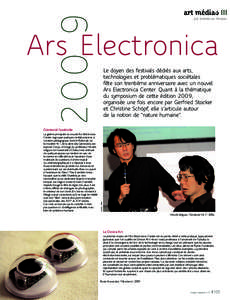 art médias par Dominique Moulon  Ars Electronica