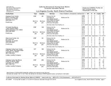 California Advocates for Nursing Home Reform Consumer Information Service www.canhr.org 650 Harrison Street, 2nd Floor San Francisco, CA 94107