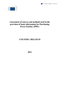 Ref. Ares[removed][removed]Assessment of sources and methods used in the provision of basic information for Purchasing Power Parities (PPPs)