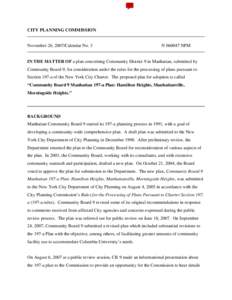 Geography of New York / Manhattanville / 125th Street / Manhattan Community Board 9 / Harlem / Hamilton Heights / Zoning / Columbia University / East village rezoning / Harlem /  New York / Manhattan / Geography of New York City