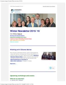 Evaluation Support Scotland Winter newsletter