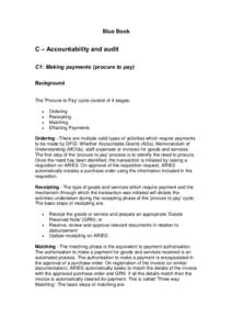 DFID rules and tools, Blue Book - Section C Accountability and Audit, revised[removed]