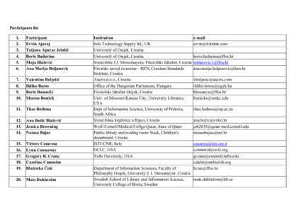 Microsoft Word - Participants list.doc