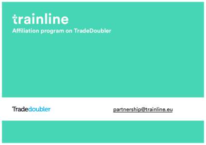 trainline  Affiliation program on TradeDoubler 
