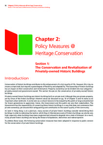16  Chapter 2: Policy Measures @ Heritage.Conservation Section 1: The Conservation and Revitalisation of Privately-owned Historic Buildings  Chapter 2: