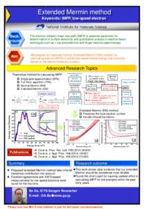 Spectroscopy / Materials science / Condensed matter physics / Environmental chemistry / Inelastic mean free path / Electron / David Mermin / X-ray absorption fine structure / Physics / Science / Chemistry