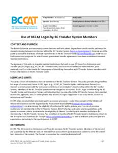 Academic transfer / Didactics / Transfer credit / Undergraduate degree / British Columbia Council on Admissions and Transfer / Columbia University / Higher education in British Columbia / Education / Academia / Knowledge