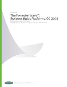 Computing / Enterprise application integration / Business process / Data modeling / Decision theory / Corticon / ILOG / Pegasystems / Independent software vendor / Business / Rule engines / Information technology management