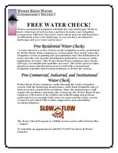 Microsoft Word - FREE WATER CHECK Brouchure.doc