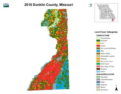 2010 Dunklin County, Missouri  Land Cover Categories AGRICULTURE  Pasture/Grass