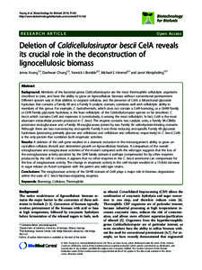Thermoanaerobacteriales / Molecular biology / Ethanol / Protein domains / Cellulase / Clostridium thermocellum / Caldicellulosiruptor bescii / Carbohydrate-binding module / Cellulose / Flora of the United States / Flora / Clostridiaceae