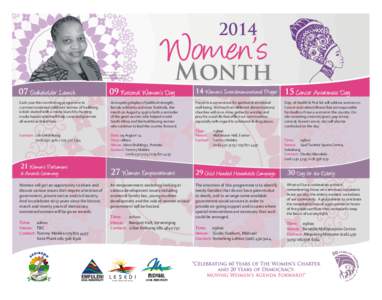 Sedibeng District Municipality / Mammography / South Africa / Evaton / Sebokeng / Vereeniging