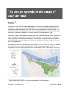 The Action Agenda in the Strait of Juan de Fuca Profile 33 32F  The Strait of Juan de Fuca (Action Area and geographic area for the Local Implementing Organization)