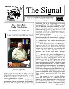 The Signal - October 2011, Page 1  October 2011 The Signal The Newsletter of The Paulinskill Valley Trail Committee: