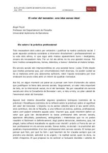 BUTLLETÍ DEL COMITÈ DE BIOÈTICA DE CATALUNYA Juny 2016 col·laboracions  Núm. 19