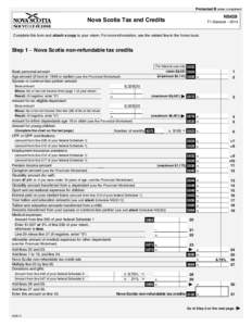 Nova Scotia Tax and Credits