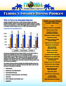 Florida’s Impaired Driving Problem Why A Focus on Impaired Driving Despite impressive reductions in traffic-related fatalities and serious injuries in Florida, alcohol- and drug-involved crashes continue to cause havoc