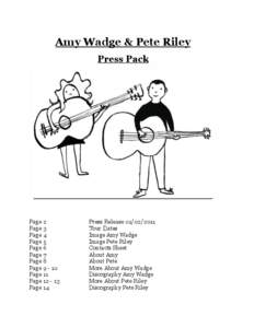 Amy Wadge & Pete Riley Press Pack Page 2 Page 3 Page 4