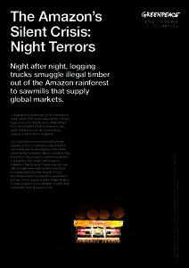 The Amazon’s Silent Crisis: Night Terrors FORE S T CRIME FILE OC TOBER 2014