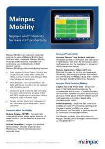 Management / Asset management / Tablet computer / Productivity / Enterprise asset management / Mobile enterprise asset management / Technology / Business / Business software