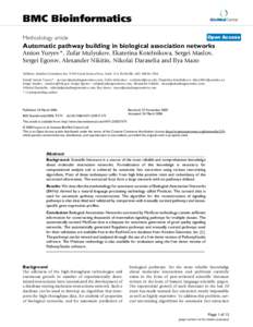 BMC Bioinformatics  BioMed Central Open Access