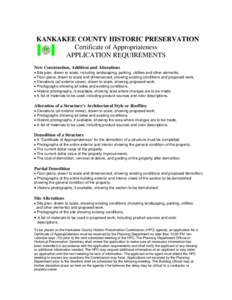 Microsoft Word - KANKAKEE COUNTY Certificate of Appropriateness Form