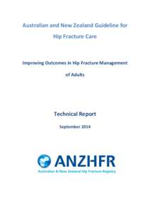 Australian and New Zealand Guideline for Hip Fracture Care Improving Outcomes in Hip Fracture Management of Adults