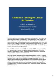 RRA-SSSR 2012 Catholic overview presentation