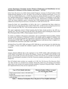 United States Department of Health and Human Services / Unemployment / Labor force / Economics / Labor economics / Federal assistance in the United States / Temporary Assistance for Needy Families